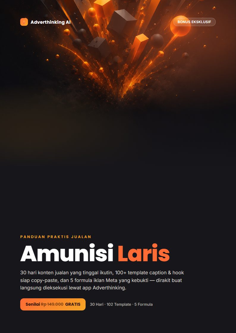 Amunisi Laris — bonus ebook 30 hari konten jualan