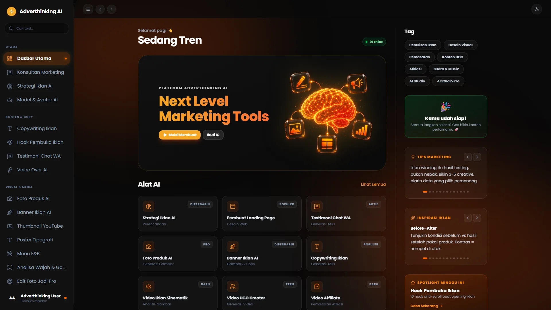 Dashboard Adverthinking AI
